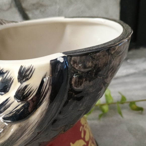 Large Red And Black Rooster Canister Or Cookie Jar, Cottage Cabin Core - Picture 15 of 16